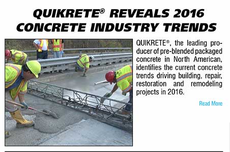 QUIKRETE Reveals 2016 Concrete Industry Trends