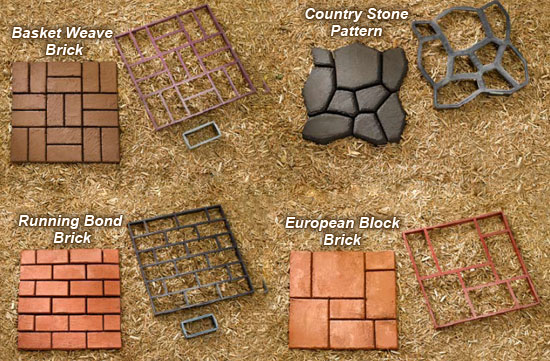 17.7x17.7x1.6 Reusable Concrete Molds Walk Maker Stepping Stone Paver Lawn Patio Yard Garden Path Maker Pathmate Stone Moldings Paving DIY Cement Moulds 13-Grid 