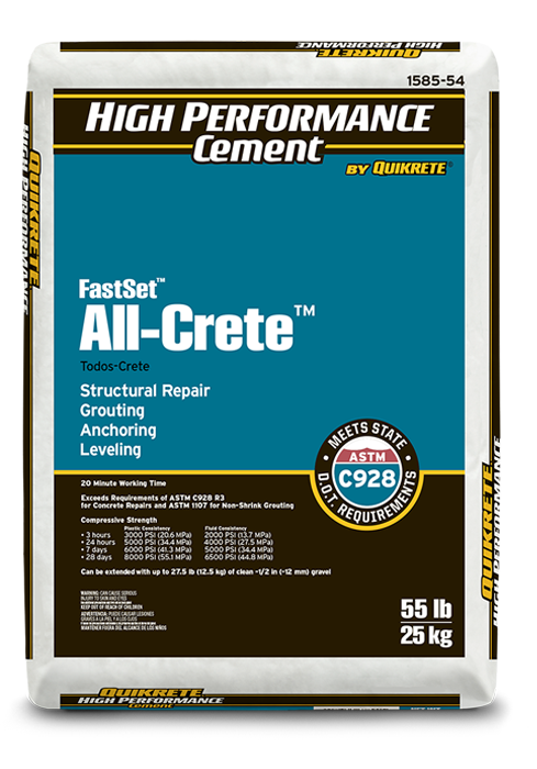High Performance Cement - FastSet All-Crete