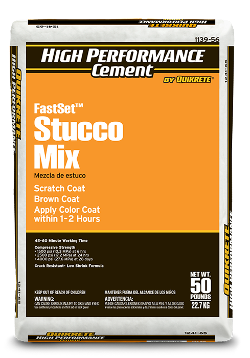High Performance Cement - FastSet Stucco Mix and Stucco Patch